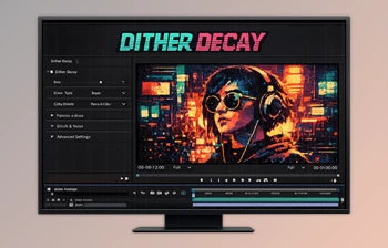 Dither Decay: Turn any video into grungy, pixelated footage in Ae, Pr by <span class='badge badge-warning'>Aescripts</span> (v1.1.1 for Win, Mac)