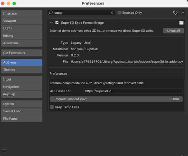 Super3D Extra Format Bridge