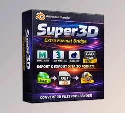 Super3D Extra Format Bridge: Import and export extra 3D file formats by Han Yue (Gumroad)