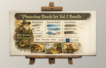 Photoshop Brush Set (Vol. I <span class='badge badge-warning'>Bundle</span>) by Justin Gerard