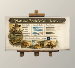 Photoshop Brush Set (Vol. I Bundle) by Justin Gerard