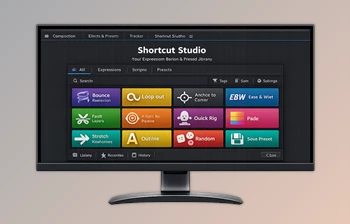 Shortcut Studio - After Effects expressions, scripts and presets in a library by <span class='badge badge-warning'>Aescripts</span> (v1.0.0) 