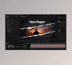Torn Paper - Turn any masked layer into authentic torn paper in Ae by Aescripts (v1.0.0)