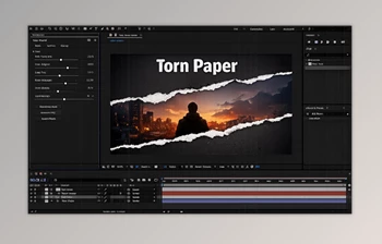 Torn Paper - Turn any masked layer into authentic torn paper in Ae by <span class='badge badge-warning'>Aescripts</span> (v1.0.0)