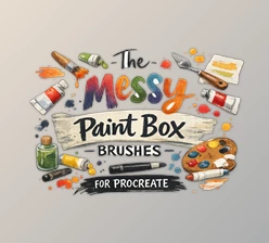 The Messy Paint Box Brushes by Lisa Glanz (for Procreate)