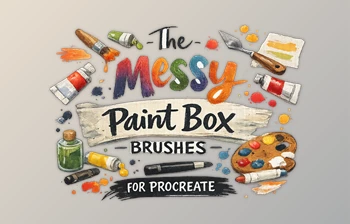 The Messy Paint Box <span class='badge badge-warning'>Brushes</span> by Lisa Glanz (for Procreate)