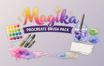 Magika Procreate Brush Pack: Charming, meticulously crafted watercolor brush set by Franken Toon <span class='badge badge-warning'>Studio</span>