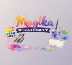 Magika Procreate Brush Pack: Charming, meticulously crafted watercolor brush set by Franken Toon Studio