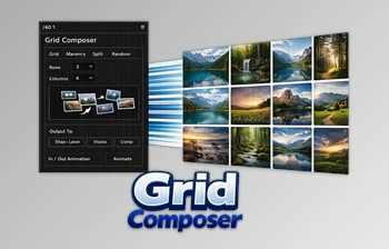 Grid Composer - Visual grid layout designer for Ae by <span class='badge badge-warning'>Aescripts</span> (v1.2.2)