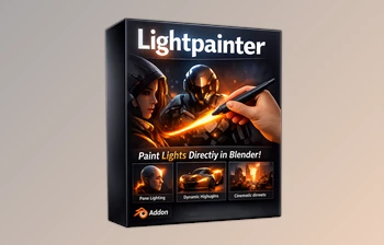 LightPainter - <span class='badge badge-warning'>Blender</span> Addon for paint and sculpt light directly (v1.0.9) by Superhivemarket