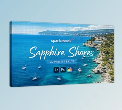 20 Sapphire Shores - Presets and LUTs for Lightroom by Sparklestock
