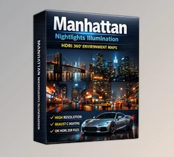 Manhattan Nightlights Illumination by Renderhub (Vol.1 HDRI Bundle)