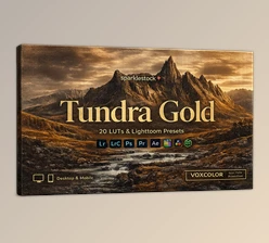 20 Tundra Gold - Presets and LUTs for Lightroom by Sparklestock