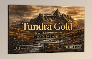 20 Tundra Gold - <span class='badge badge-warning'>Presets</span> and LUTs for Lightroom by Sparklestock