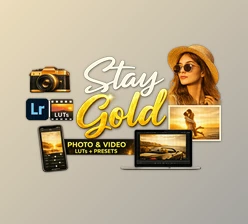 20 Stay Gold - Presets and LUTs for Lightroom by Sparklestock