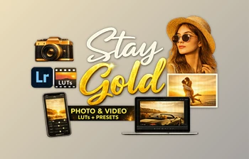 20 Stay Gold - <span class='badge badge-warning'>Presets</span> and LUTs for <span class='badge badge-warning'>Lightroom</span> by Sparklestock