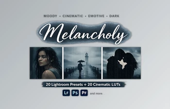 20 Melancholy - Presets and LUTs for <span class='badge badge-warning'>Lightroom</span> by Sparklestock