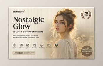 20 Nostalgic Glow - <span class='badge badge-warning'>Presets</span> and LUTs for <span class='badge badge-warning'>Lightroom</span> by Sparklestock