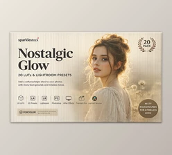 20 Nostalgic Glow - Presets and LUTs for Lightroom by Sparklestock