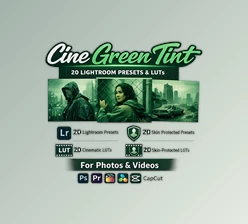20 Cine Green Tint - Presets and LUTs for Lightroom by Sparklestock