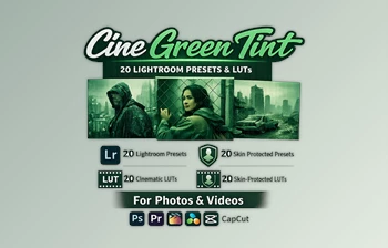 20 Cine Green Tint - <span class='badge badge-warning'>Presets</span> and LUTs for <span class='badge badge-warning'>Lightroom</span> by Sparklestock