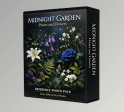 Midnight Garden Plants and Flowers: 300+ images by Howard Lyon (Gumroad)