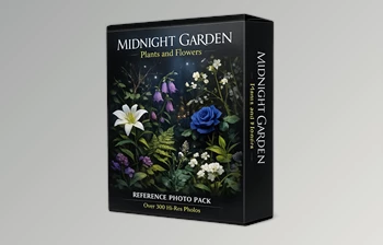 Midnight Garden <span class='badge badge-warning'>Plants</span> and Flowers: 300+ images by Howard Lyon (Gumroad)