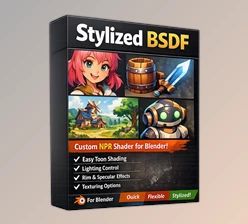 Stylized BSDF - NPR shader for Blender by Pojo Quiet (Gumroad)