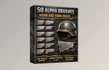 50 Alpha <span class='badge badge-warning'>Brushes</span> - Worn And Torn Edges (PNG 1024x1024) by Superhivemarket