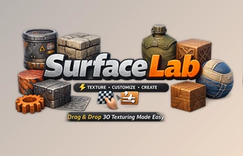 Surface <span class='badge badge-warning'>Lab</span> - Blender surfacing toolkit (3D Print Textures) by Superhivemarket