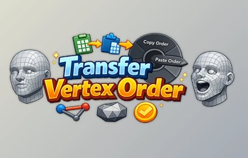 Transfer Vertex Order - Blender Addon by Superhivemarket (<span class='badge badge-warning'>v1.1.0</span>)
