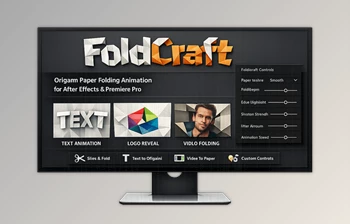 FoldCraft: paper-fold style animations inside Ae & Pr by <span class='badge badge-warning'>Aescripts</span> (v1.1.0 for Win, Mac)