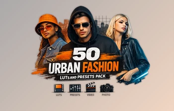 50 Urban Fashion LUTs and <span class='badge badge-warning'>Presets</span> Pack by Artstation (Eldamar Studio)