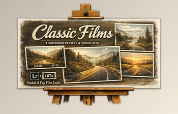 20 Classic Films - <span class='badge badge-warning'>Presets</span> and LUTs for <span class='badge badge-warning'>Lightroom</span> by Sparklestock