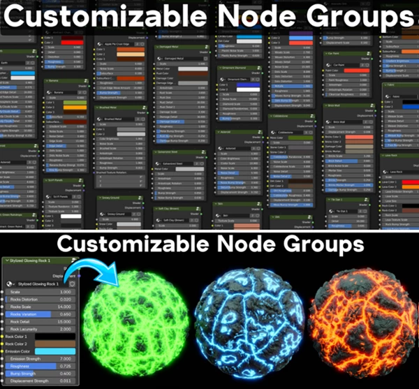 Ultimate Blender Procedural Material Pack