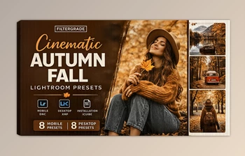 Cinematic Autumn Fall - <span class='badge badge-warning'>Lightroom</span> Presets by FilterGrade