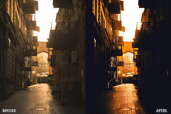 Moody Orange Urban Street Cinematic