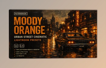 Moody Orange - Urban Street Cinematic <span class='badge badge-warning'>Lightroom</span> <span class='badge badge-warning'>Presets</span> by FilterGrade