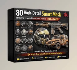80 High-Detail Smart Mask: Texturing Essential and substance painter (MEGA PACK) by Artstation