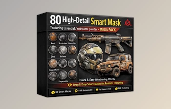 80 High-Detail Smart Mask: Texturing Essential and substance painter (<span class='badge badge-warning'>MEGA</span> <span class='badge badge-warning'>PACK</span>) by Artstation