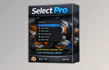 Select Pro - Blender Addon by Superhivemarket (v1.1.1 for <span class='badge badge-warning'>Win</span>, Mac, Linux)