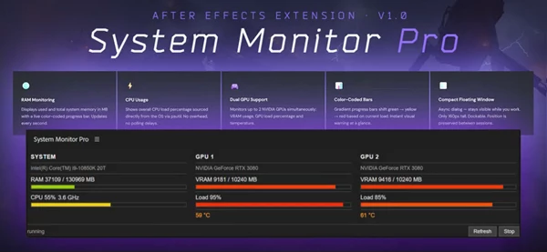 System Monitor Pro for After Effects