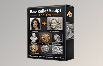 Bas-Relief Sculpt: <span class='badge badge-warning'>Blender</span> Addon by Superhivemarket (v1.0.6)
