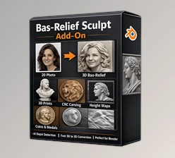Bas-Relief Sculpt: Blender Addon by Superhivemarket (v1.0.6)