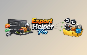 Export Helper Pro - <span class='badge badge-warning'>Blender</span> Addon for Batch Exporting by <span class='badge badge-warning'>Gumroad</span>
