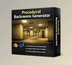 Procedural Backrooms Generator for Blender by Superhivemarket