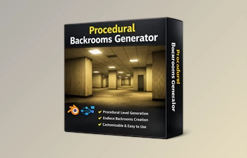 Procedural Backrooms Generator for <span class='badge badge-warning'>Blender</span> by Superhivemarket