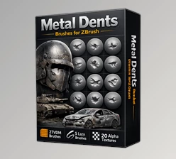 Metal Dents Brushes for Zbrush by Artstation