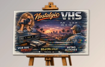 Nostalgic <span class='badge badge-warning'>VHS</span> - <span class='badge badge-warning'>VHS</span> Retro Bundle by Four Editors