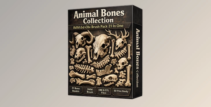 Animal Bones Collection Brush Pack